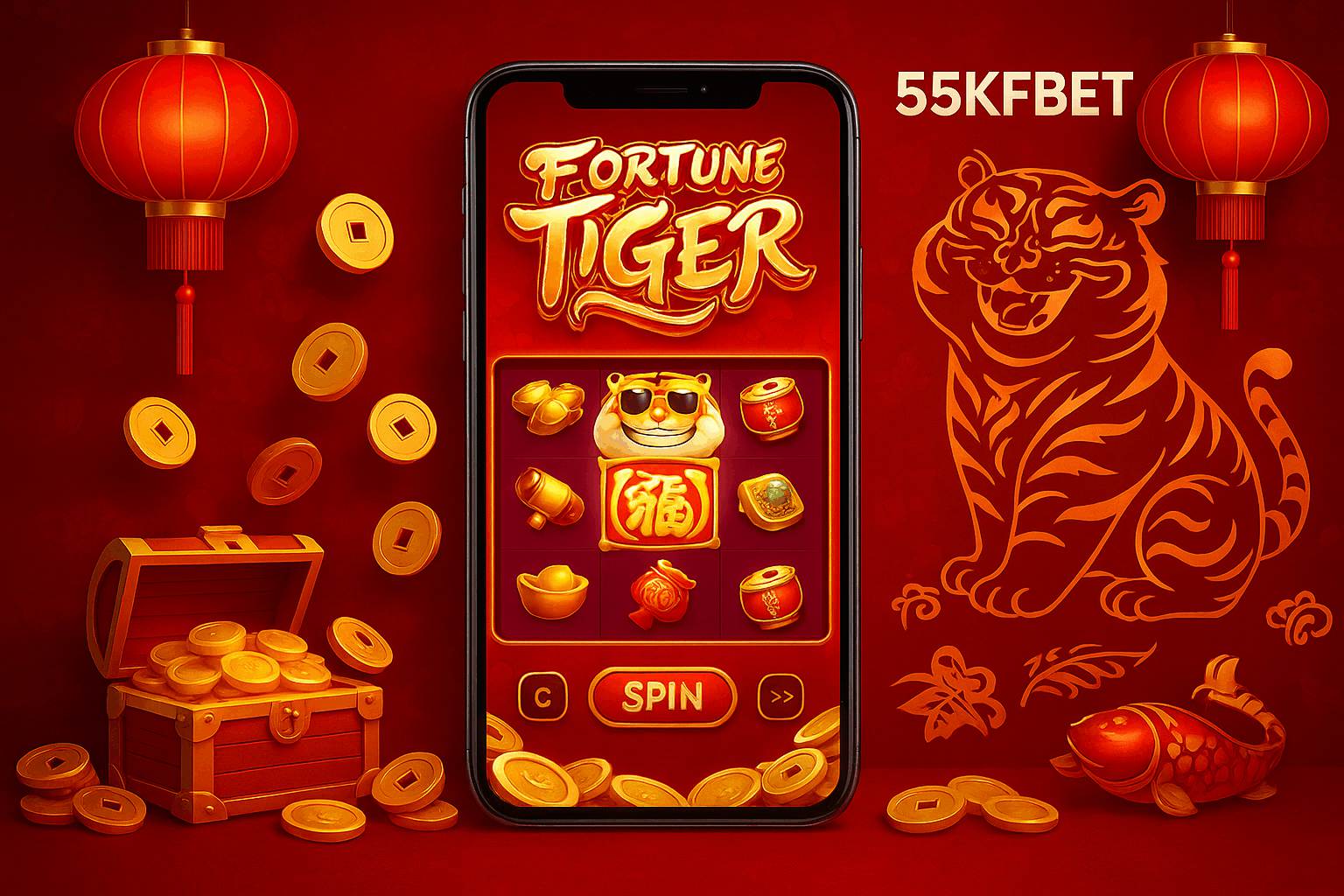 Fortune Tiger é um jogo imperdível no 55KFBET Casino